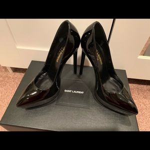 Black ysl pumps